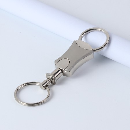 Silver Metal Keychain Automotive Accessories Creative Advertising Gift Logo Metal Keychain